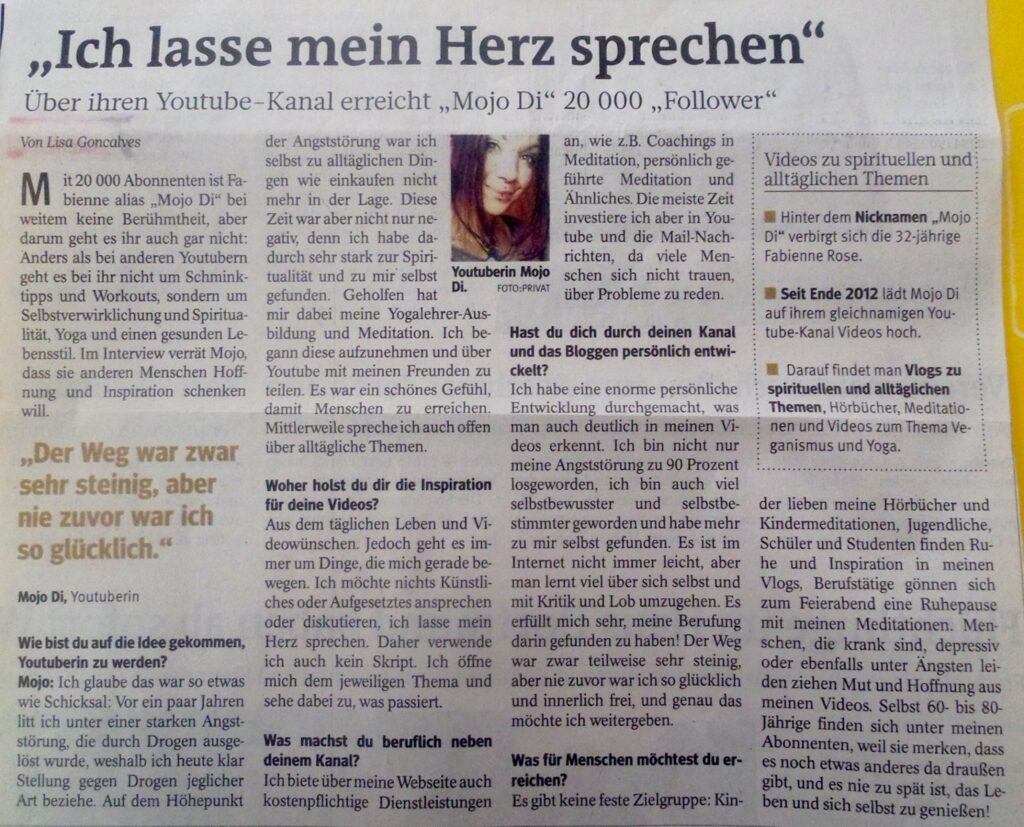 Mojo Di Meditationen Zeitung