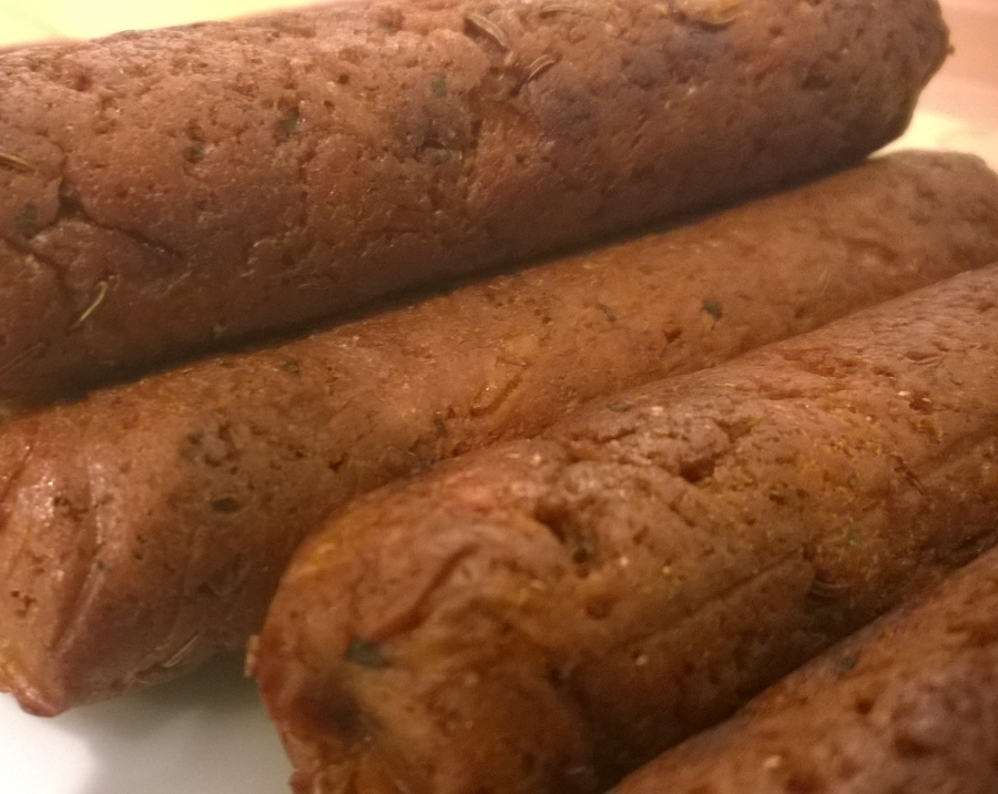 Rezept mit Video: Seitan-Wurst / Vegane Bratwurst selber machen