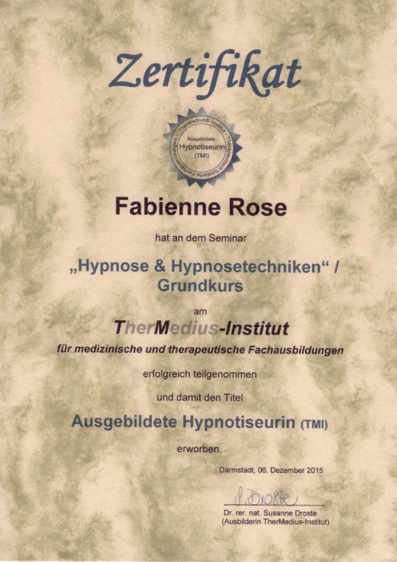 mojo di zertifikat hypnose