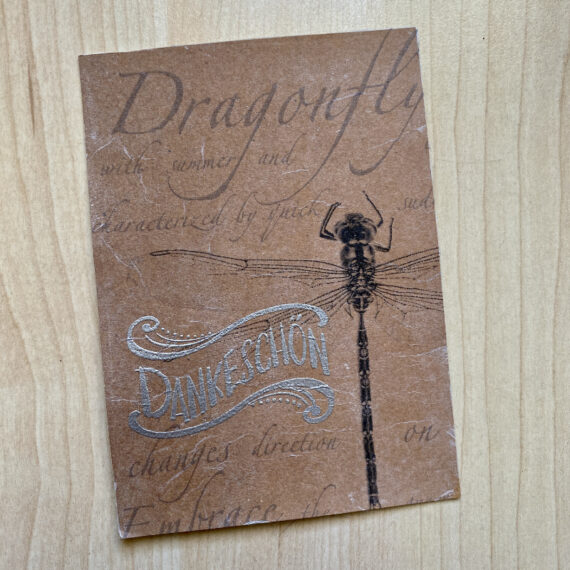 Handmade Postkarte Decoupage Embossing
