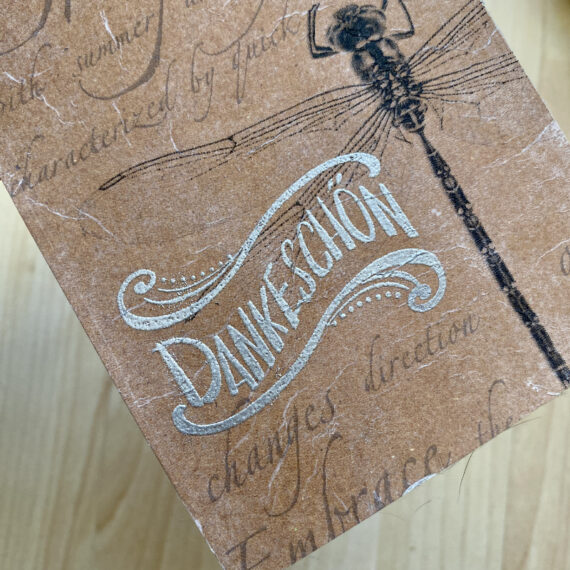 Handmade Postkarte Decoupage Embossing