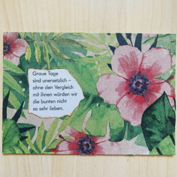 Handmade Postkarte Blumen