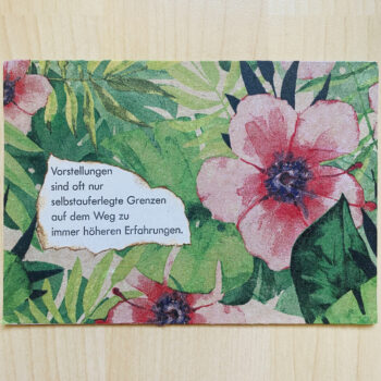 Handmade Postkarte Blumen