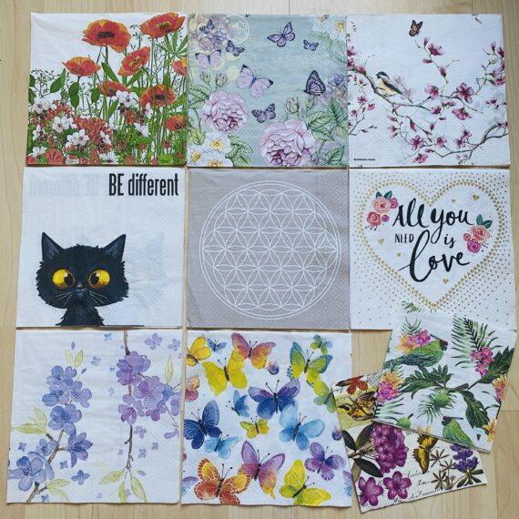 Servietten Set Decoupage