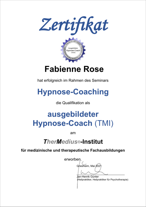 mojo di zertifikat hypnose coach